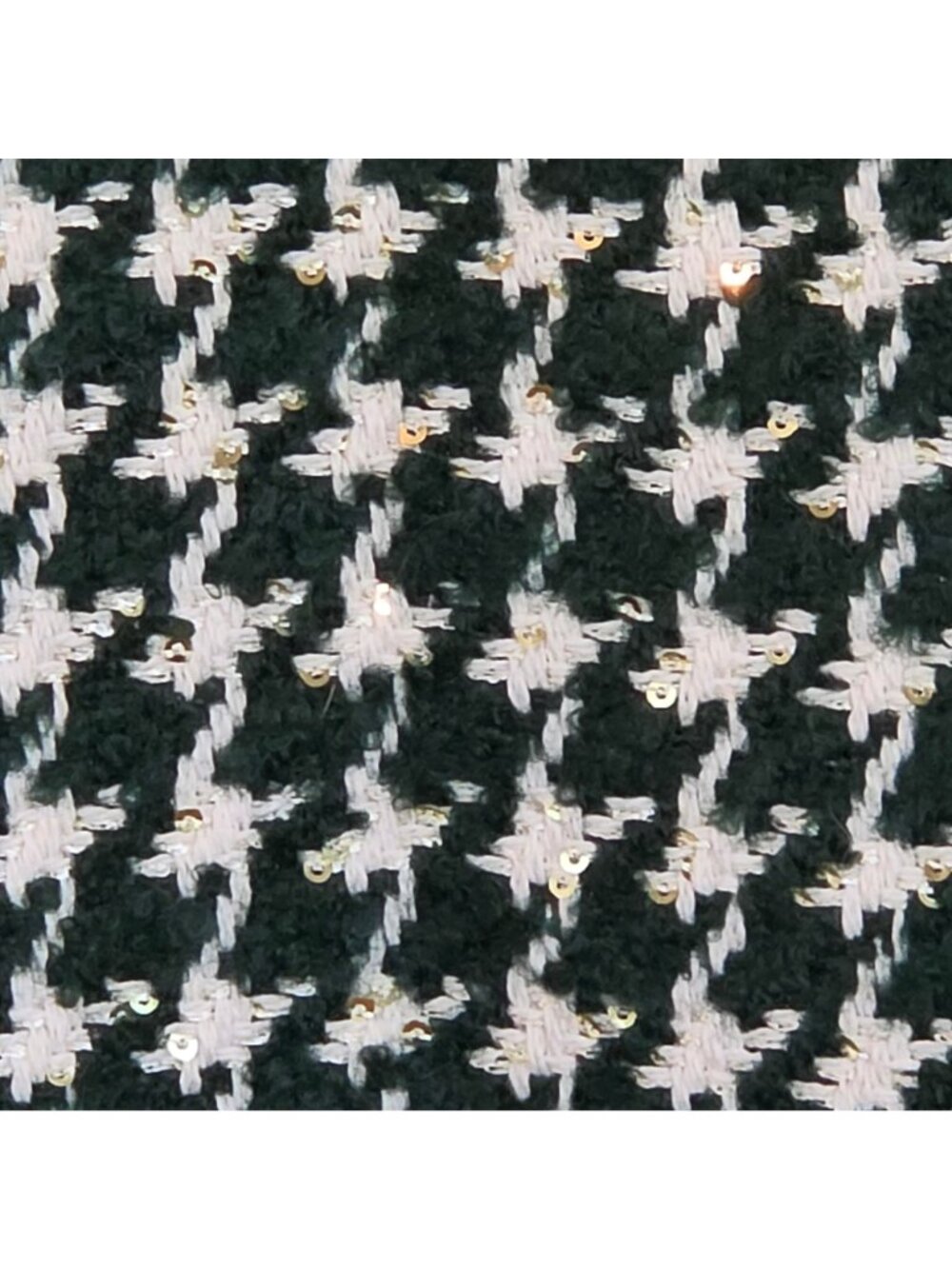 House of Harlow 1960 Blazer Jacket Medium Green White Houndstooth Gold Buttons - Picture 5 of 9